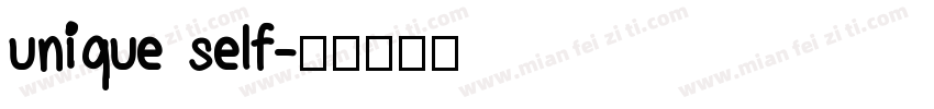 unique self字体转换